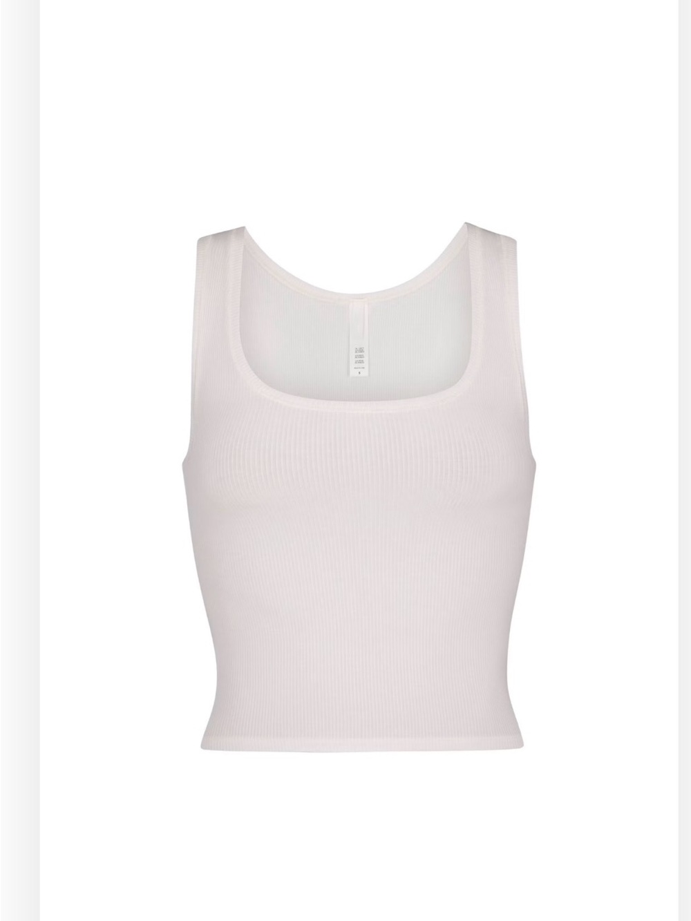 Skims soft lounge Ribbed Scoop NeckTank Top - white  size S